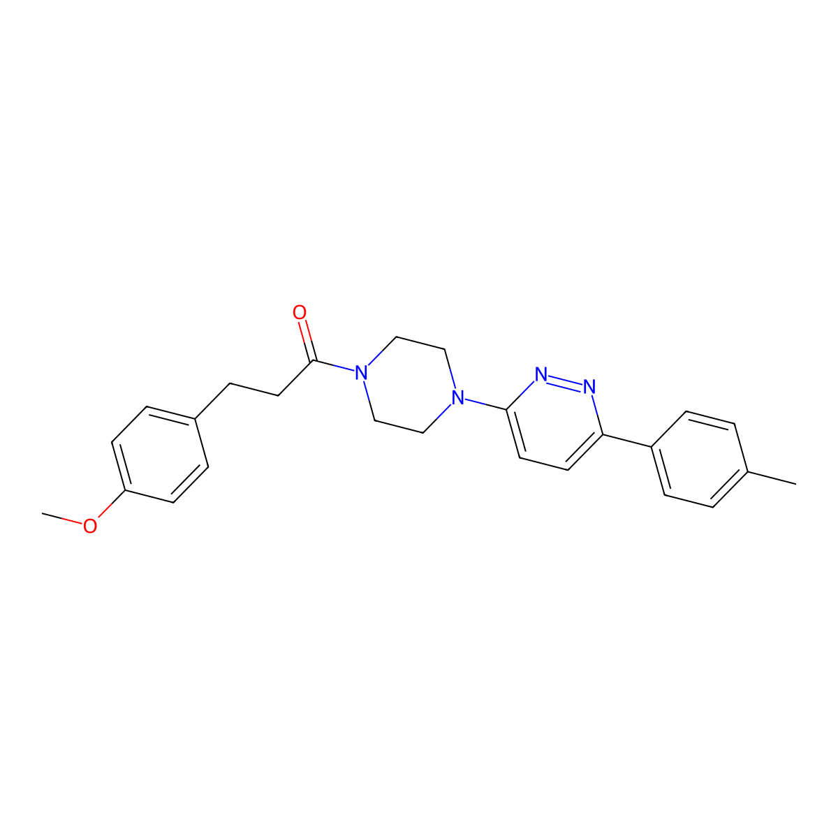 3-(4-Methoxyphenyl)-1-(4-(6-(p-tolyl)pyridazin-3-yl)piperazin-1-yl)propan-1-one molecular structure, CAS 1021035-31-3