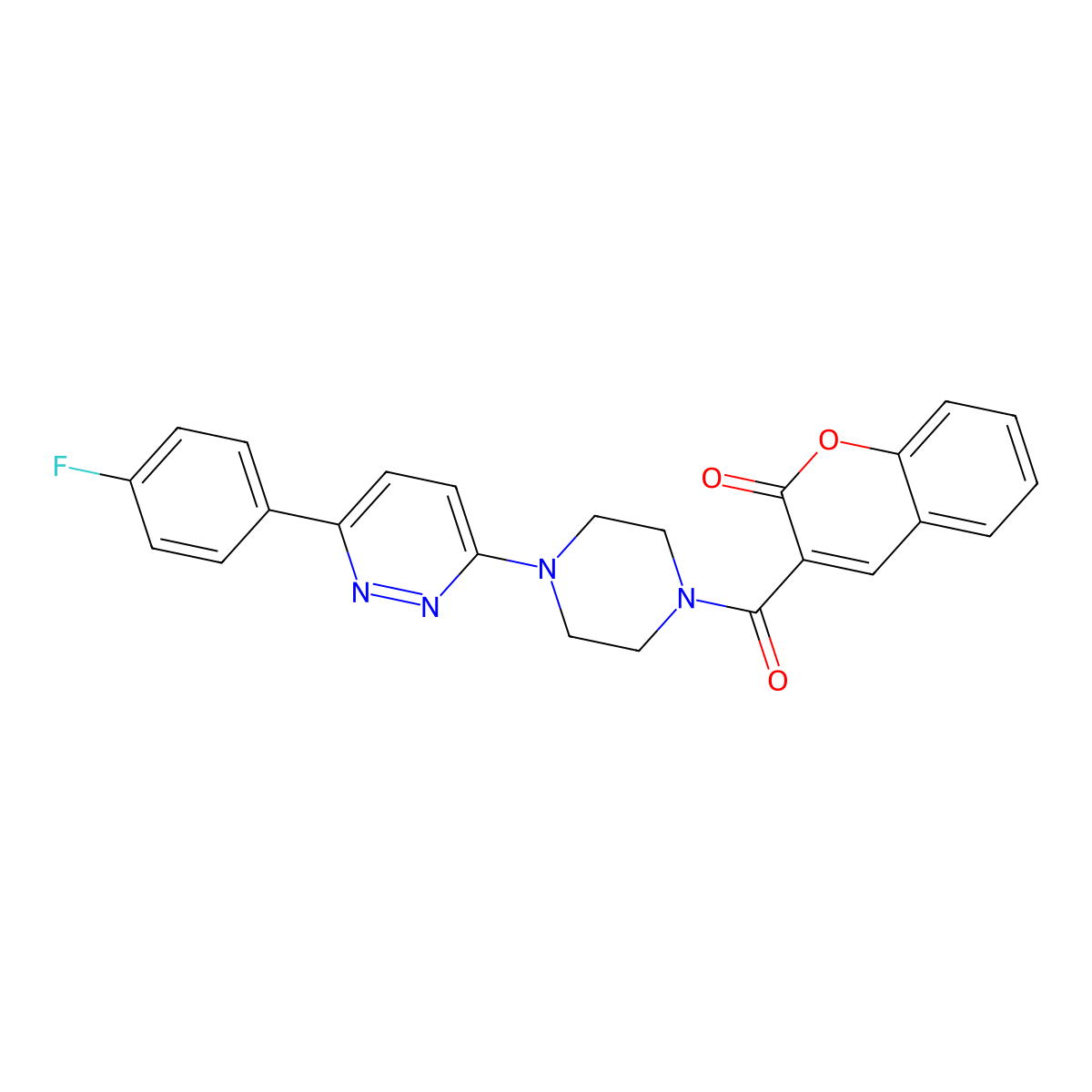 3-(4-(6-(4-fluorophenyl)pyridazin-3-yl)piperazine-1-carbonyl)-2H-chromen-2-one molecular structure, CAS 1021035-36-8