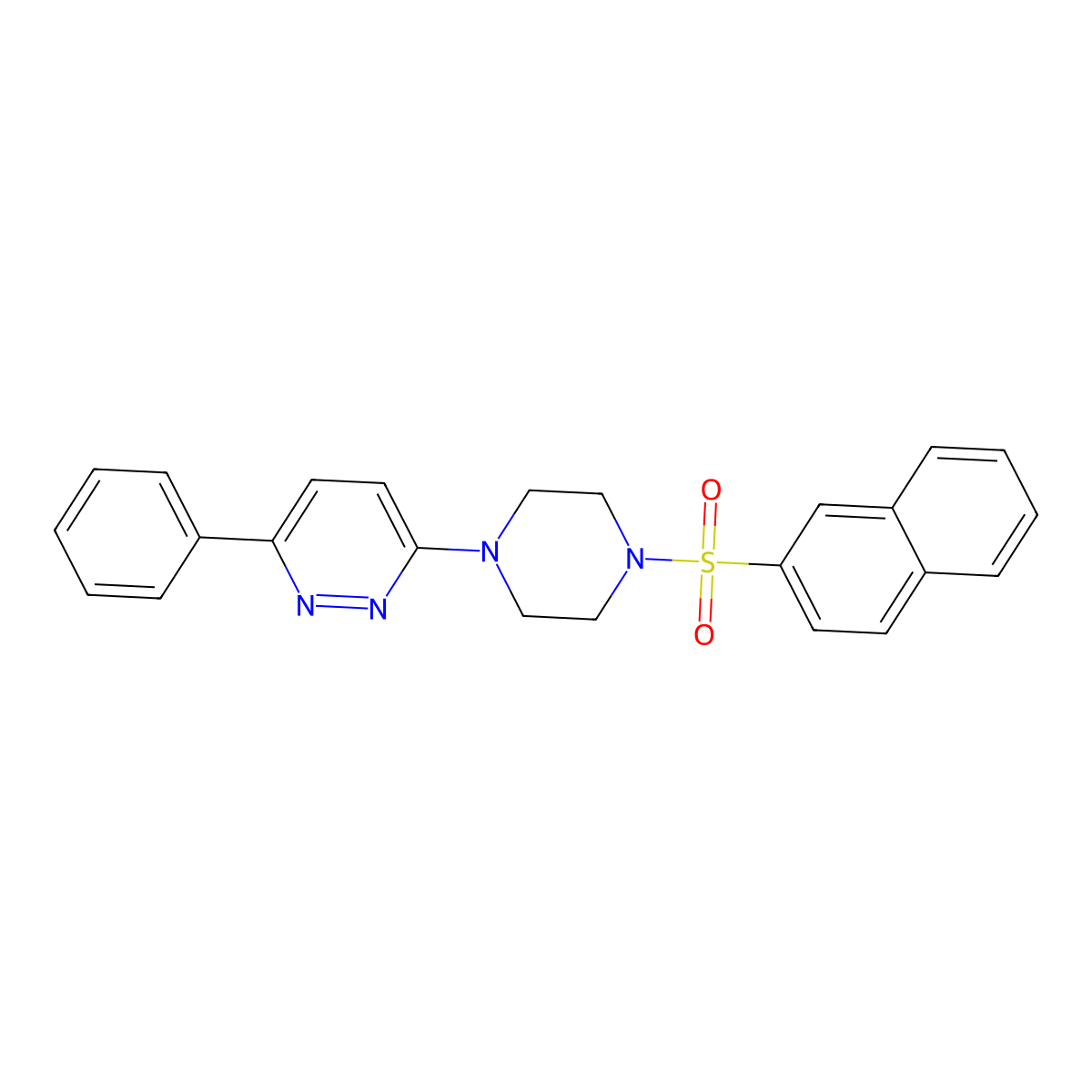 3-(4-(Naphthalen-2-ylsulfonyl)piperazin-1-yl)-6-phenylpyridazine molecular structure, CAS 1021035-86-8