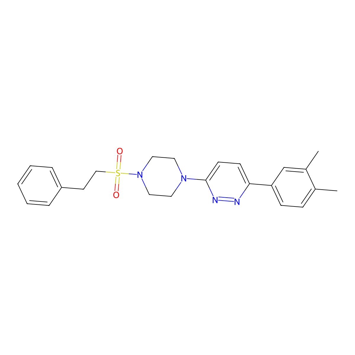 3-(3,4-Dimethylphenyl)-6-(4-(phenethylsulfonyl)piperazin-1-yl)pyridazine molecular structure, CAS 1021036-10-1