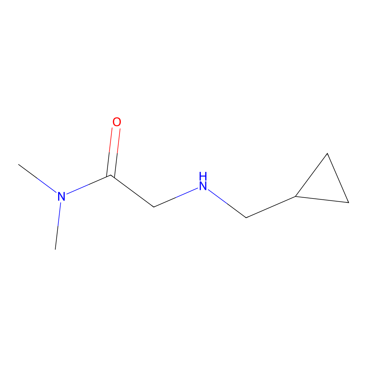 2-[(cyclopropylmethyl)amino]-N,N-dimethylacetamide molecular structure, CAS 1021038-48-1