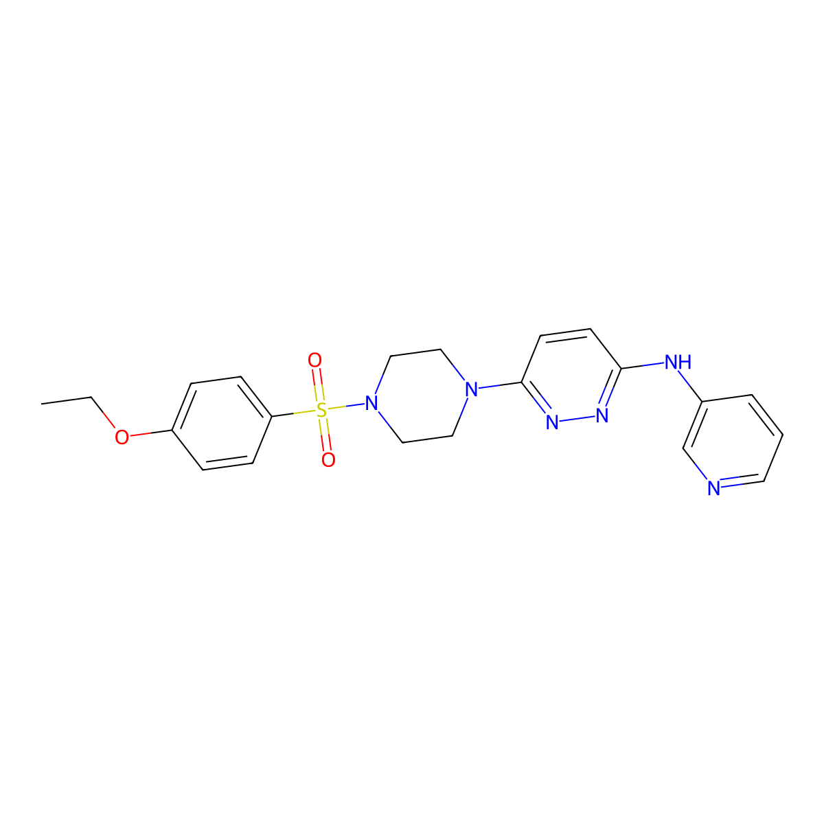 6-[4-(4-ethoxybenzenesulfonyl)piperazin-1-yl]-N-(pyridin-3-yl)pyridazin-3-amine molecular structure, CAS 1021038-97-0