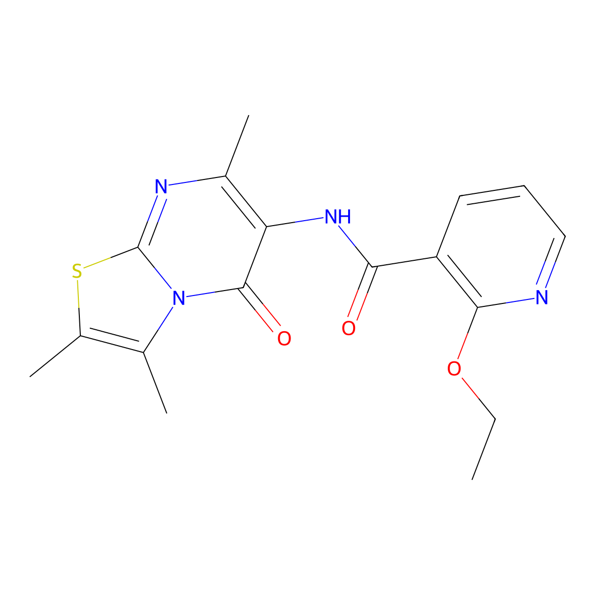 2-ethoxy-N-(2,3,7-trimethyl-5-oxo-5H-thiazolo[3,2-a]pyrimidin-6-yl)nicotinamide molecular structure, CAS 1021040-08-3