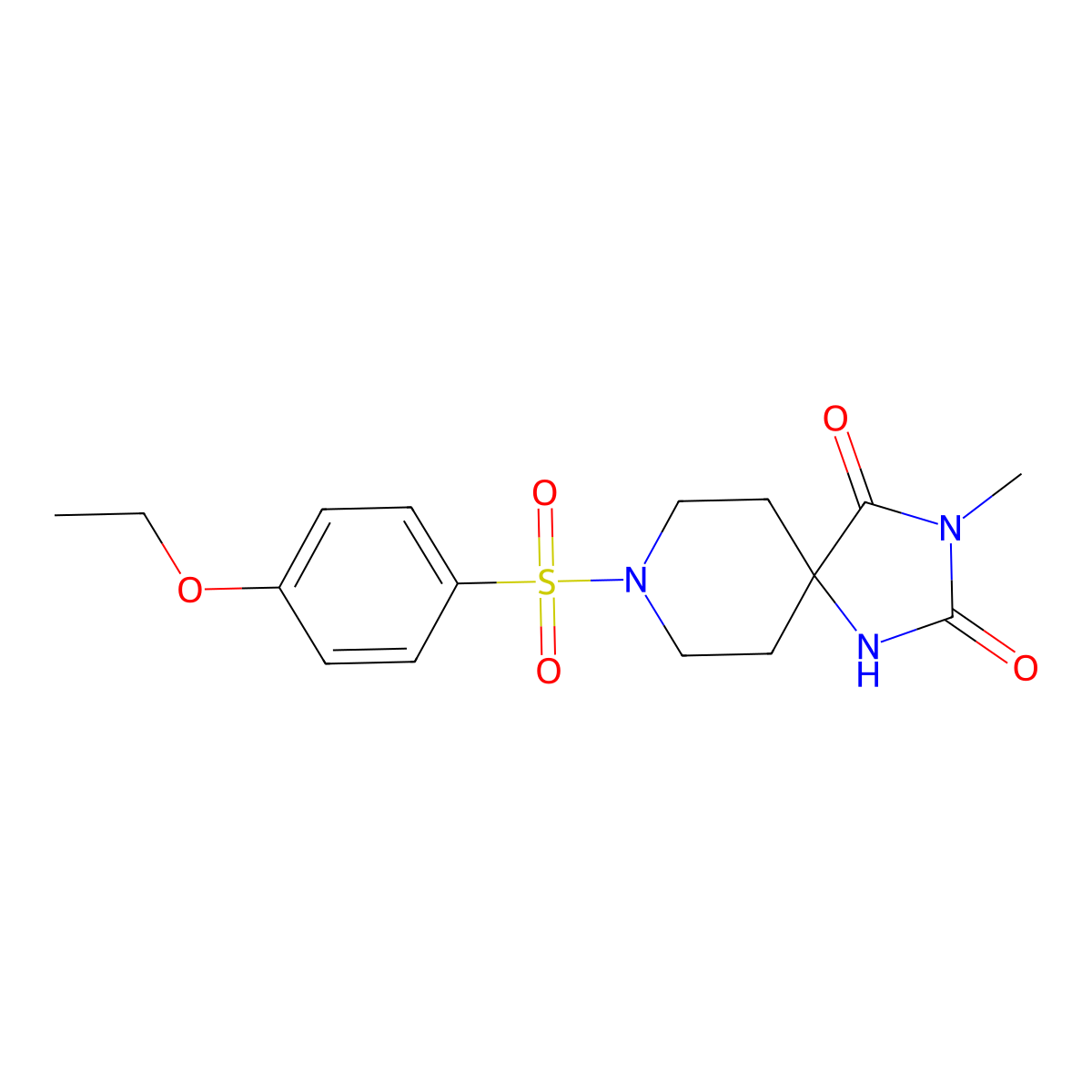 8-((4-Ethoxyphenyl)sulfonyl)-3-methyl-1,3,8-triazaspiro[4.5]decane-2,4-dione molecular structure, CAS 1021040-29-8