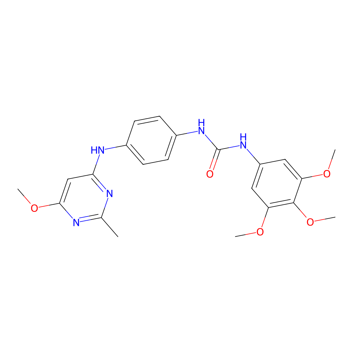 1-(4-((6-Methoxy-2-methylpyrimidin-4-yl)amino)phenyl)-3-(3,4,5-trimethoxyphenyl)urea molecular structure, CAS 1021042-02-3