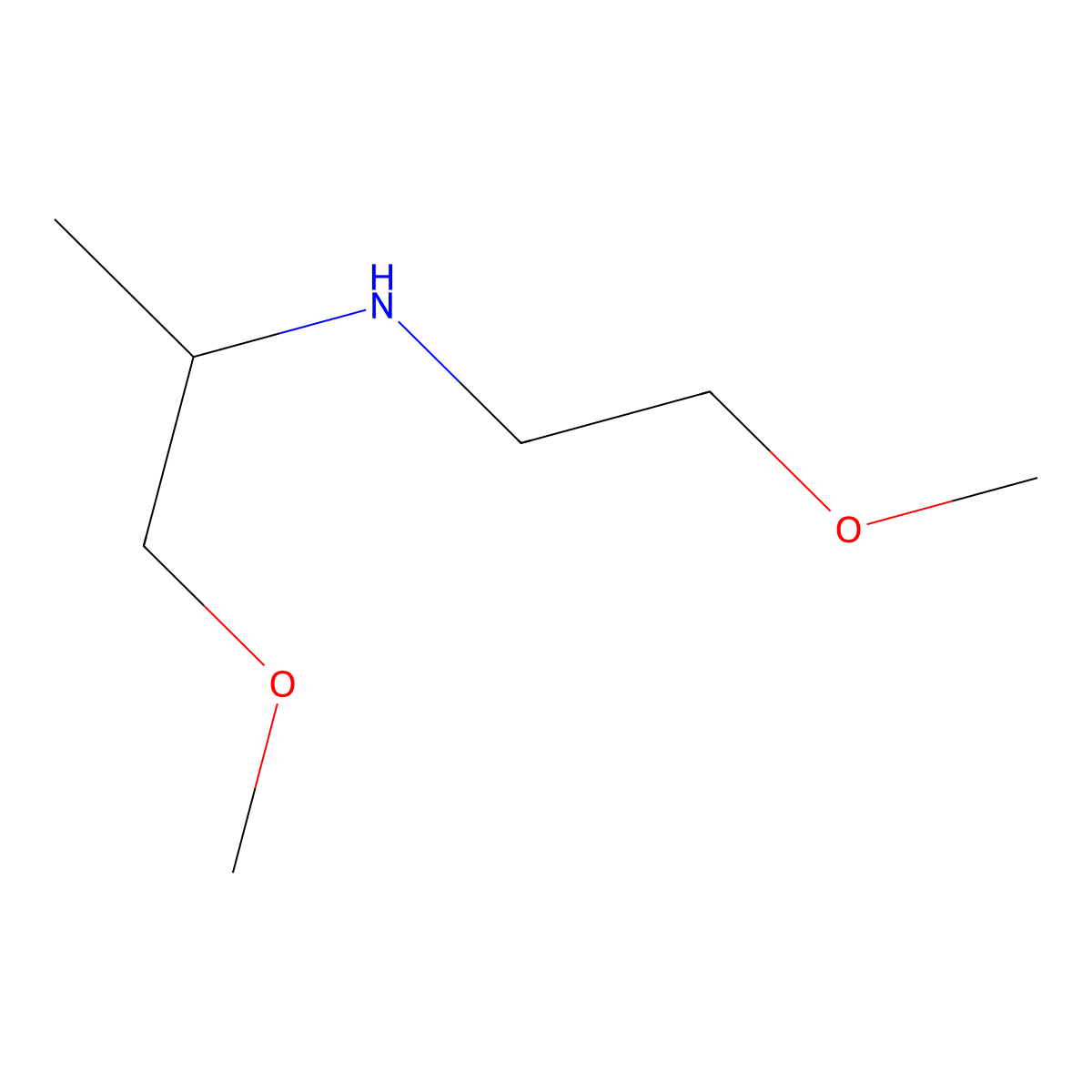 (2-Methoxyethyl)(1-methoxypropan-2-yl)amine molecular structure, CAS 1021042-07-8