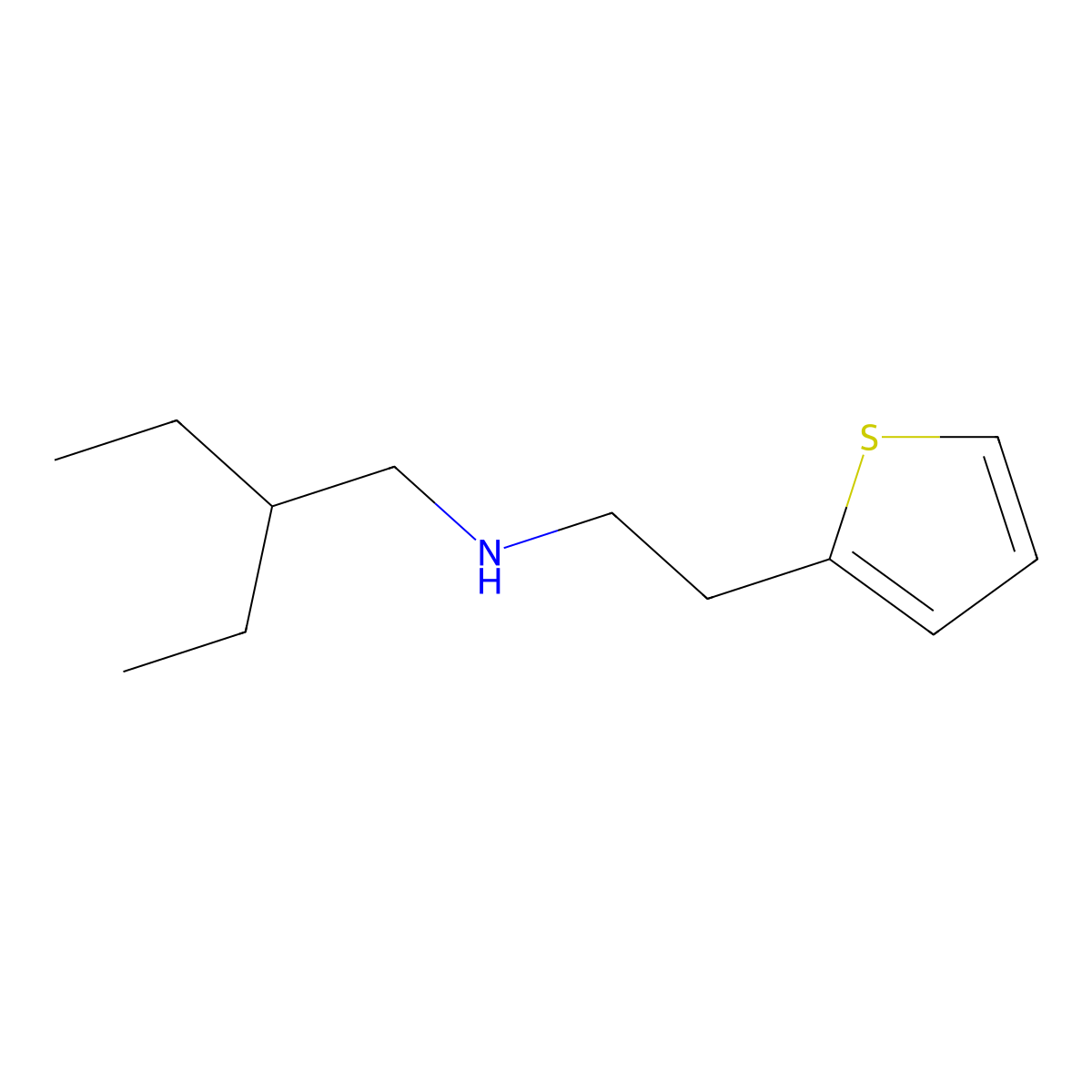 (2-Ethylbutyl)[2-(thiophen-2-YL)ethyl]amine molecular structure, CAS 1021042-14-7