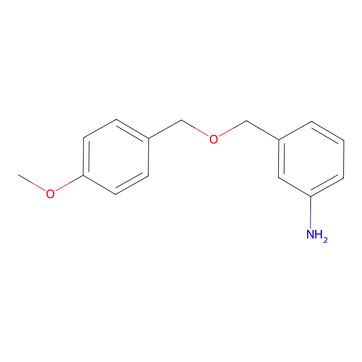 3-{[(4-Methoxyphenyl)methoxy]methyl}aniline molecular structure, CAS 1021042-81-8