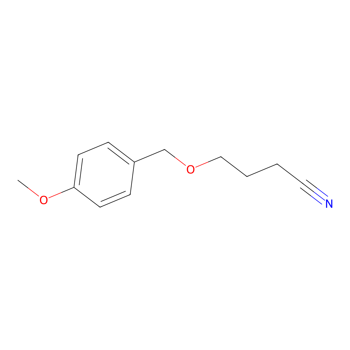 4-[(4-Methoxyphenyl)methoxy]butanenitrile molecular structure, CAS 1021042-96-5