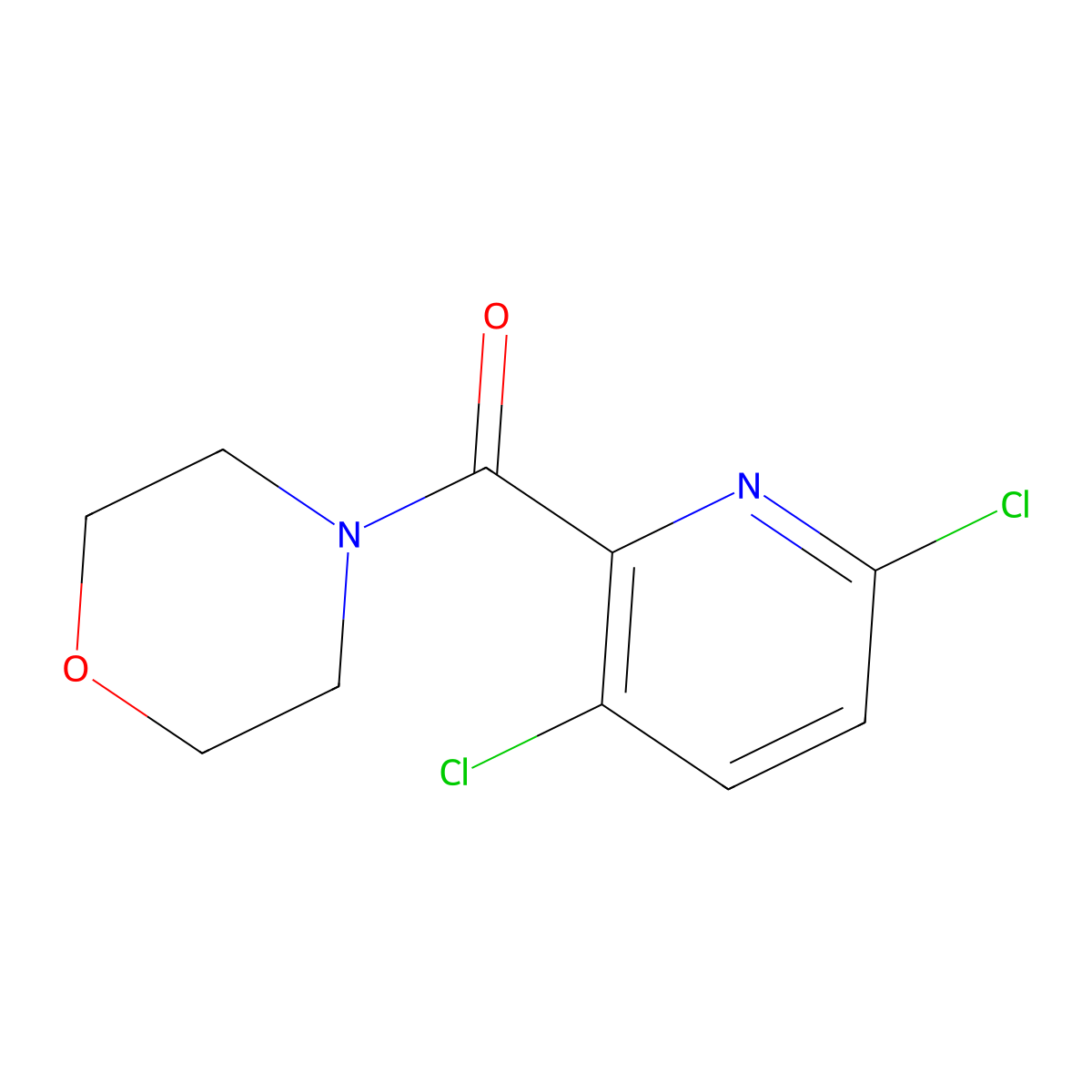 4-(3,6-Dichloropyridine-2-carbonyl)morpholine molecular structure, CAS 1021043-40-2