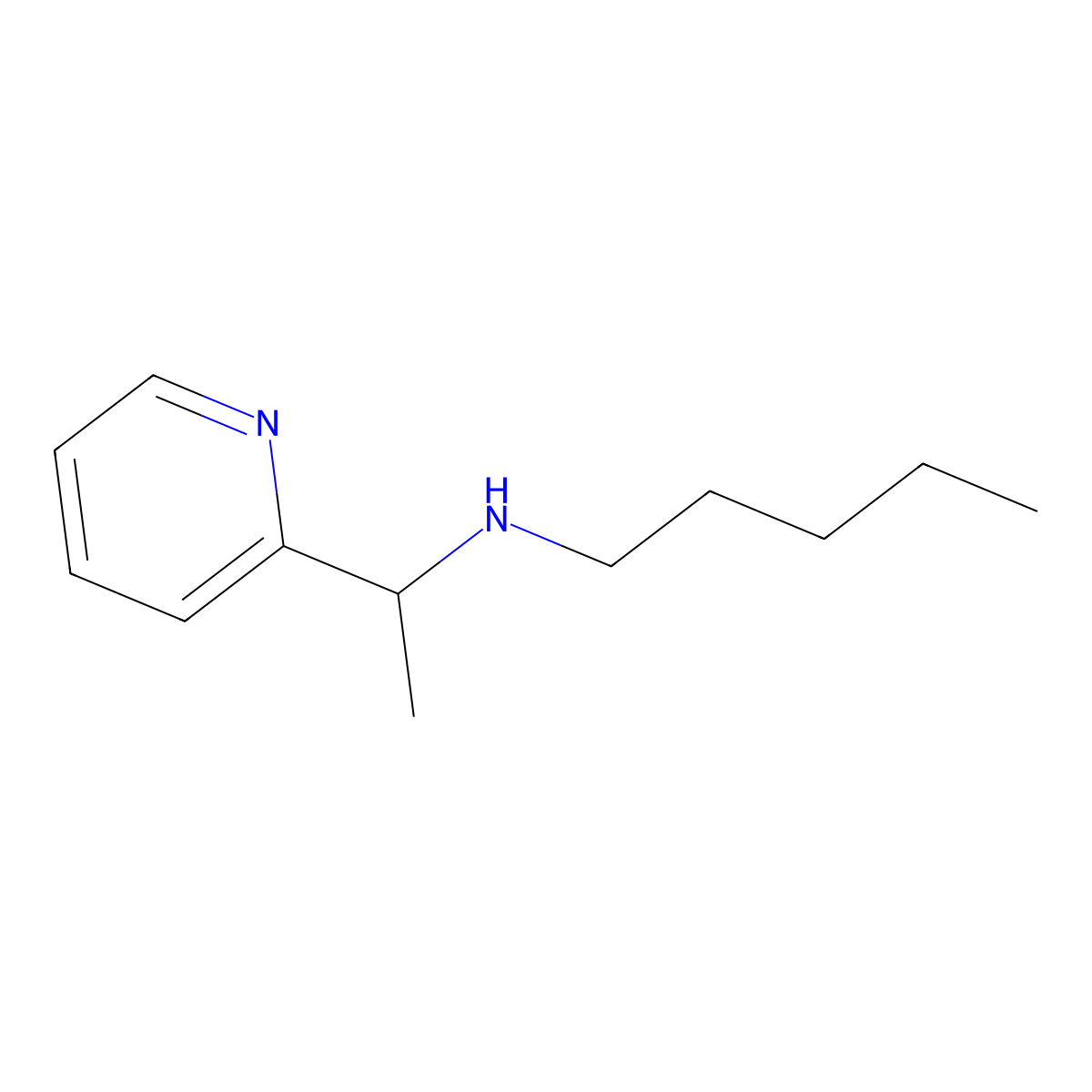 Pentyl[1-(pyridin-2-YL)ethyl]amine molecular structure, CAS 1021044-67-6