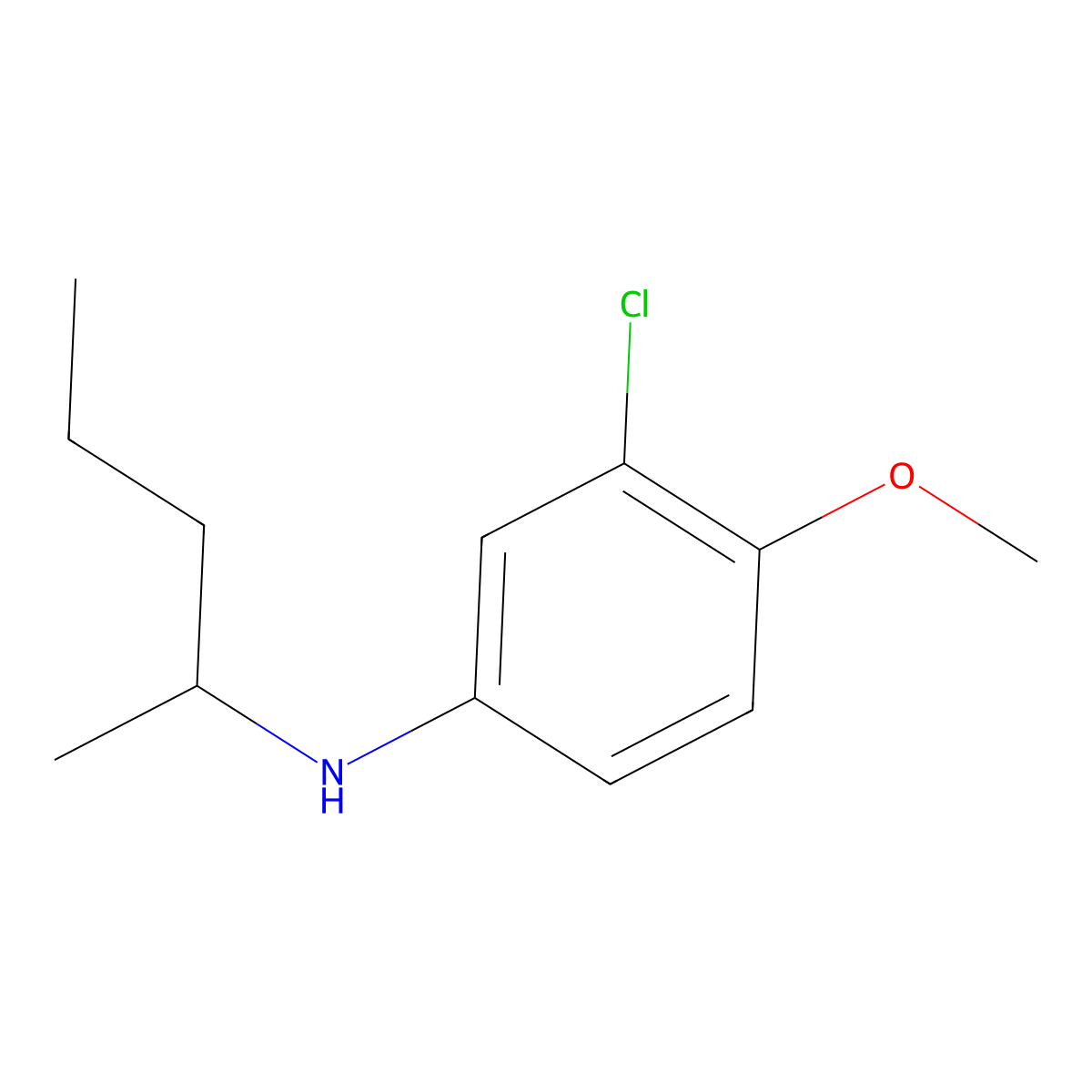 3-Chloro-4-methoxy-N-(pentan-2-YL)aniline molecular structure, CAS 1021045-23-7