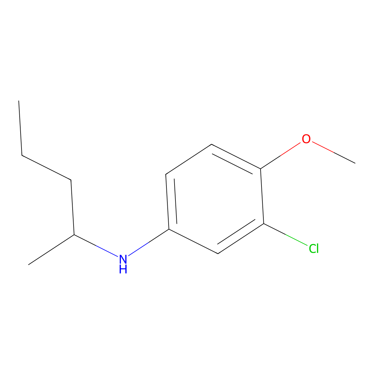 3-Chloro-4-methoxy-N-(pentan-2-YL)aniline molecular structure, CAS 1021045-23-7