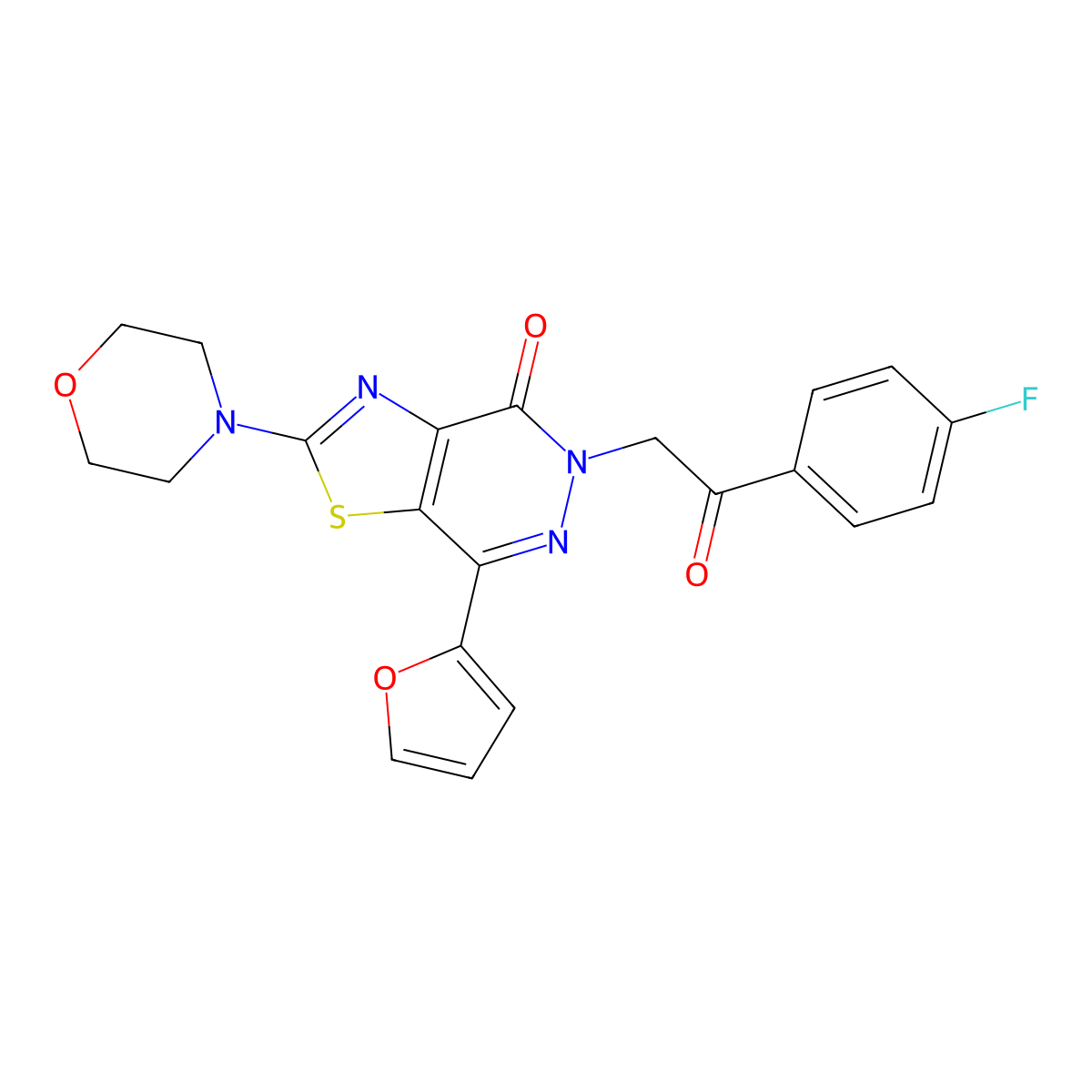 5-(2-(4-fluorophenyl)-2-oxoethyl)-7-(furan-2-yl)-2-morpholinothiazolo[4,5-d]pyridazin-4(5H)-one molecular structure, CAS 1021045-54-4
