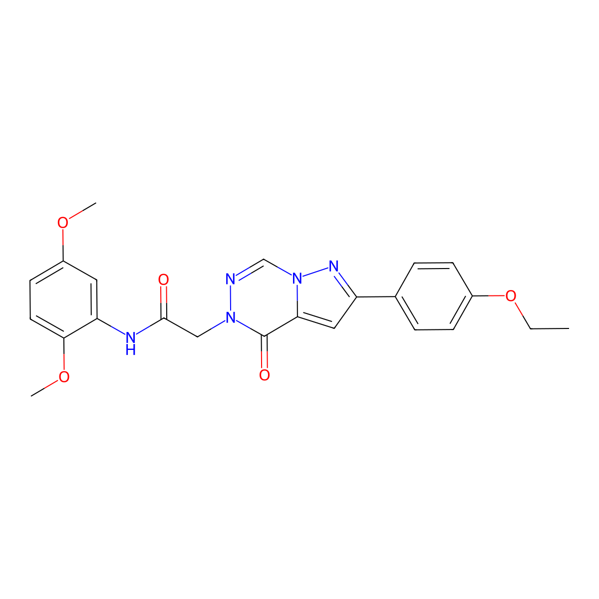 N-(2,5-dimethoxyphenyl)-2-[2-(4-ethoxyphenyl)-4-oxopyrazolo[1,5-d][1,2,4]triazin-5(4H)-yl]acetamide molecular structure, CAS 1021046-29-6