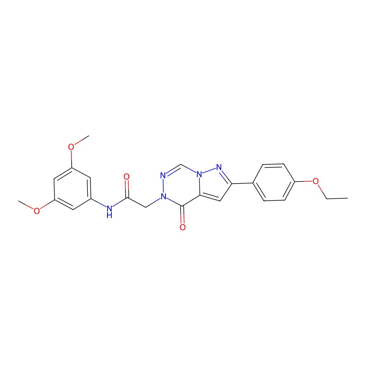 N-(3,5-dimethoxyphenyl)-2-[2-(4-ethoxyphenyl)-4-oxopyrazolo[1,5-d][1,2,4]triazin-5(4H)-yl]acetamide molecular structure, CAS 1021046-32-1