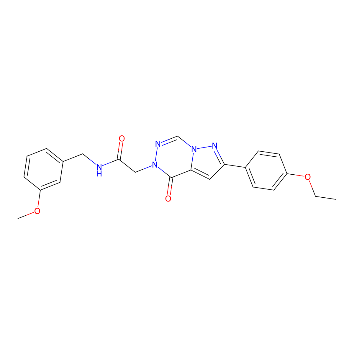 2-[2-(4-ethoxyphenyl)-4-oxopyrazolo[1,5-d][1,2,4]triazin-5(4H)-yl]-N-(3-methoxybenzyl)acetamide molecular structure, CAS 1021046-35-4