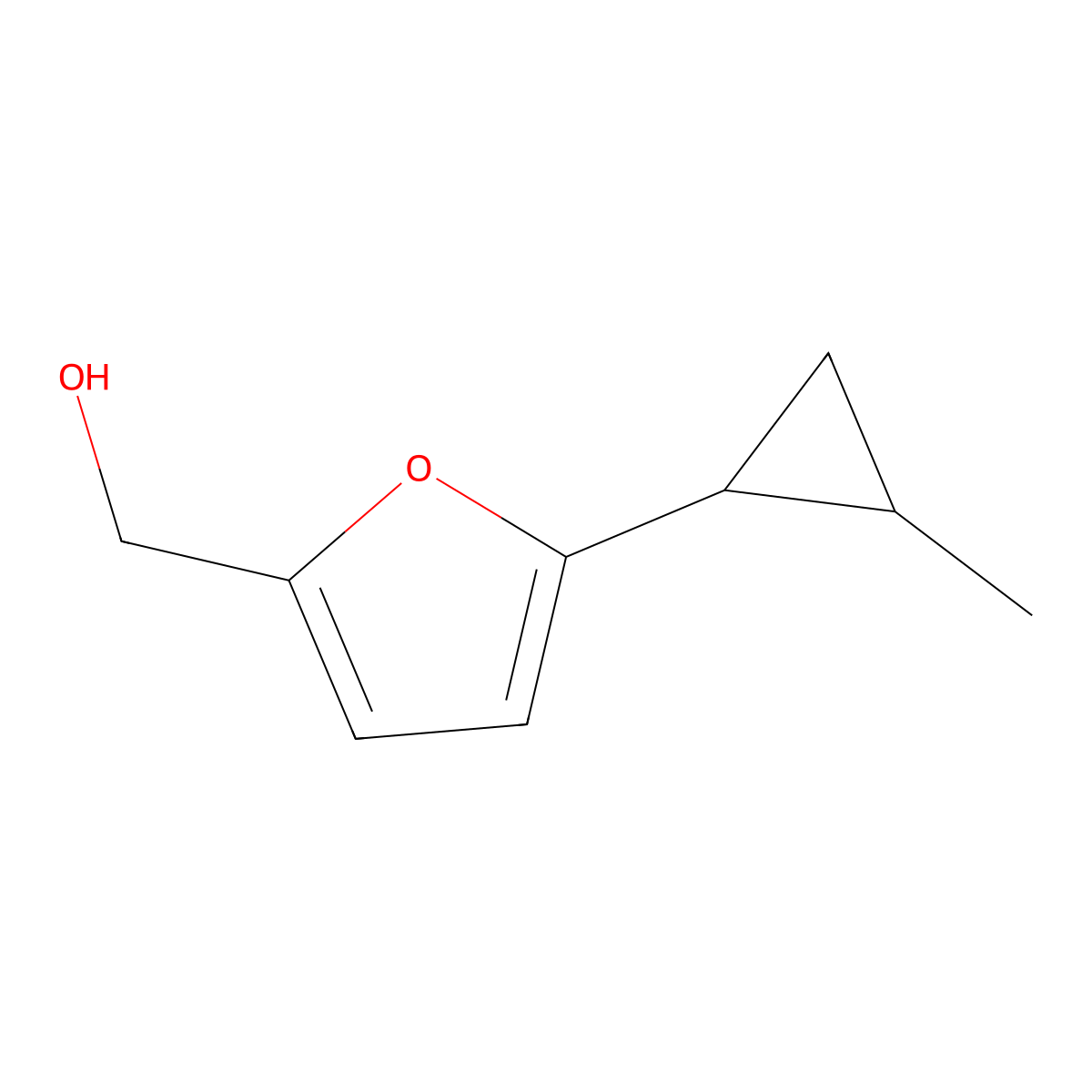 (5-(2-Methylcyclopropyl)furan-2-yl)methanol molecular structure, CAS 1021047-05-1
