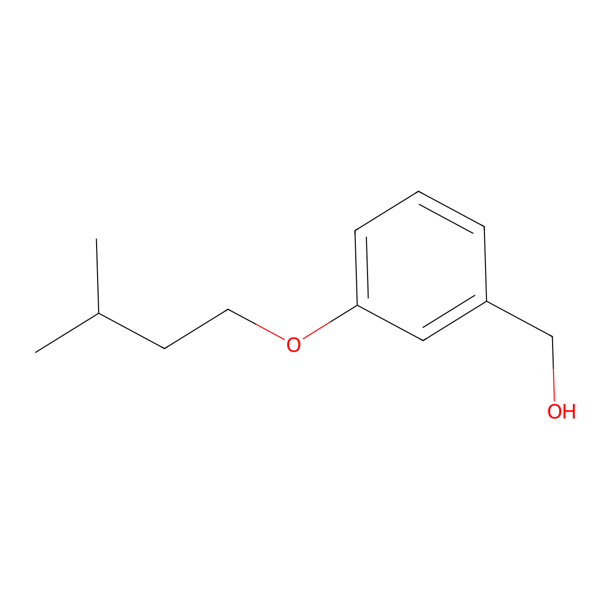 3-iso-Pentoxybenzyl alcohol molecular structure, CAS 1021048-00-9