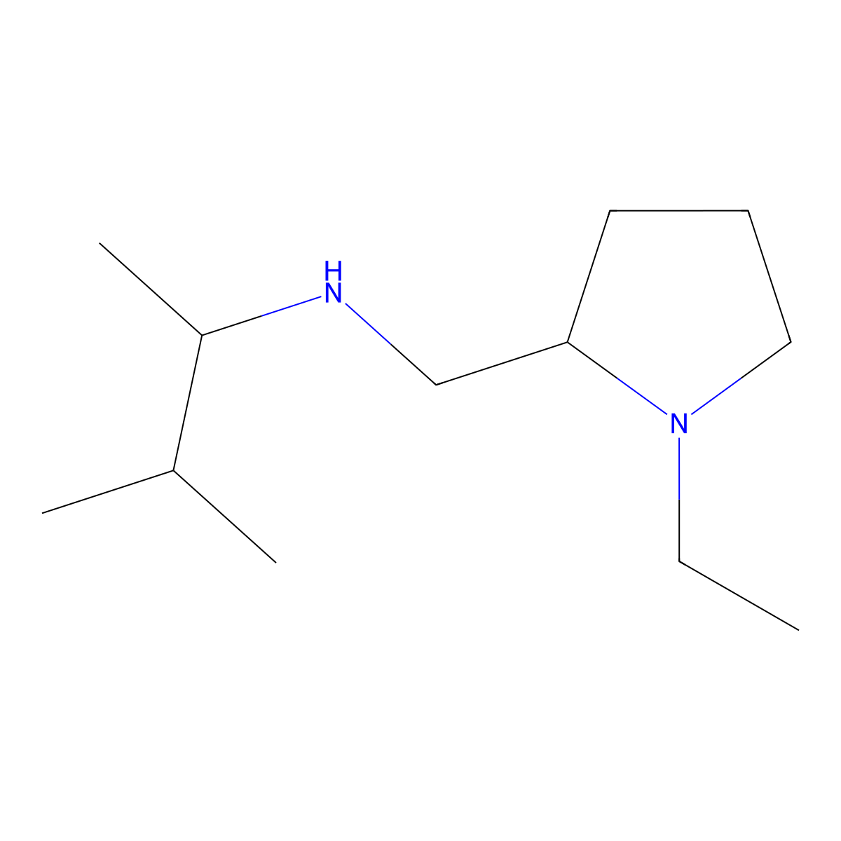 [(1-Ethylpyrrolidin-2-YL)methyl](3-methylbutan-2-YL)amine molecular structure, CAS 1021048-44-1