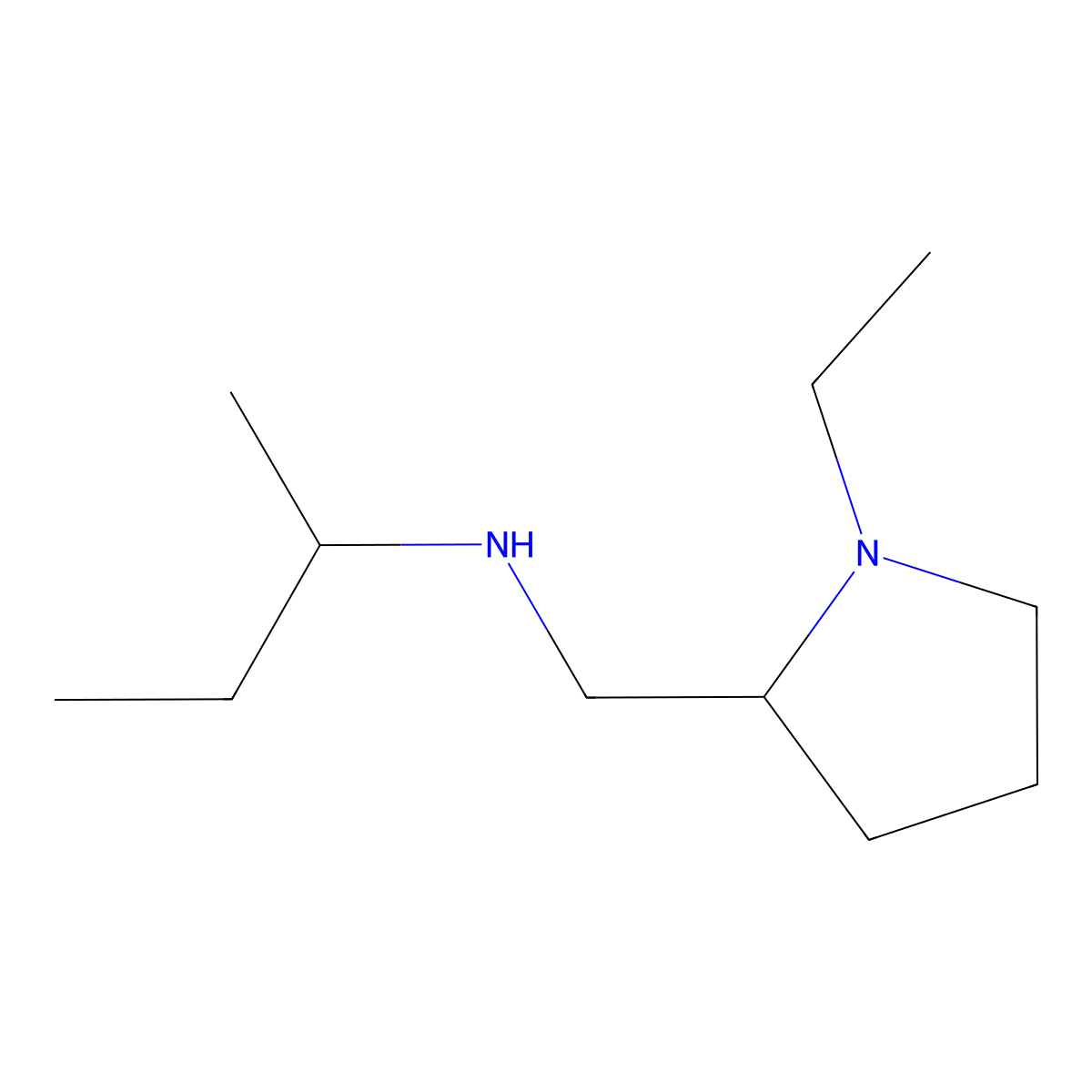 (Butan-2-yl)[(1-ethylpyrrolidin-2-yl)methyl]amine molecular structure, CAS 1021048-75-8