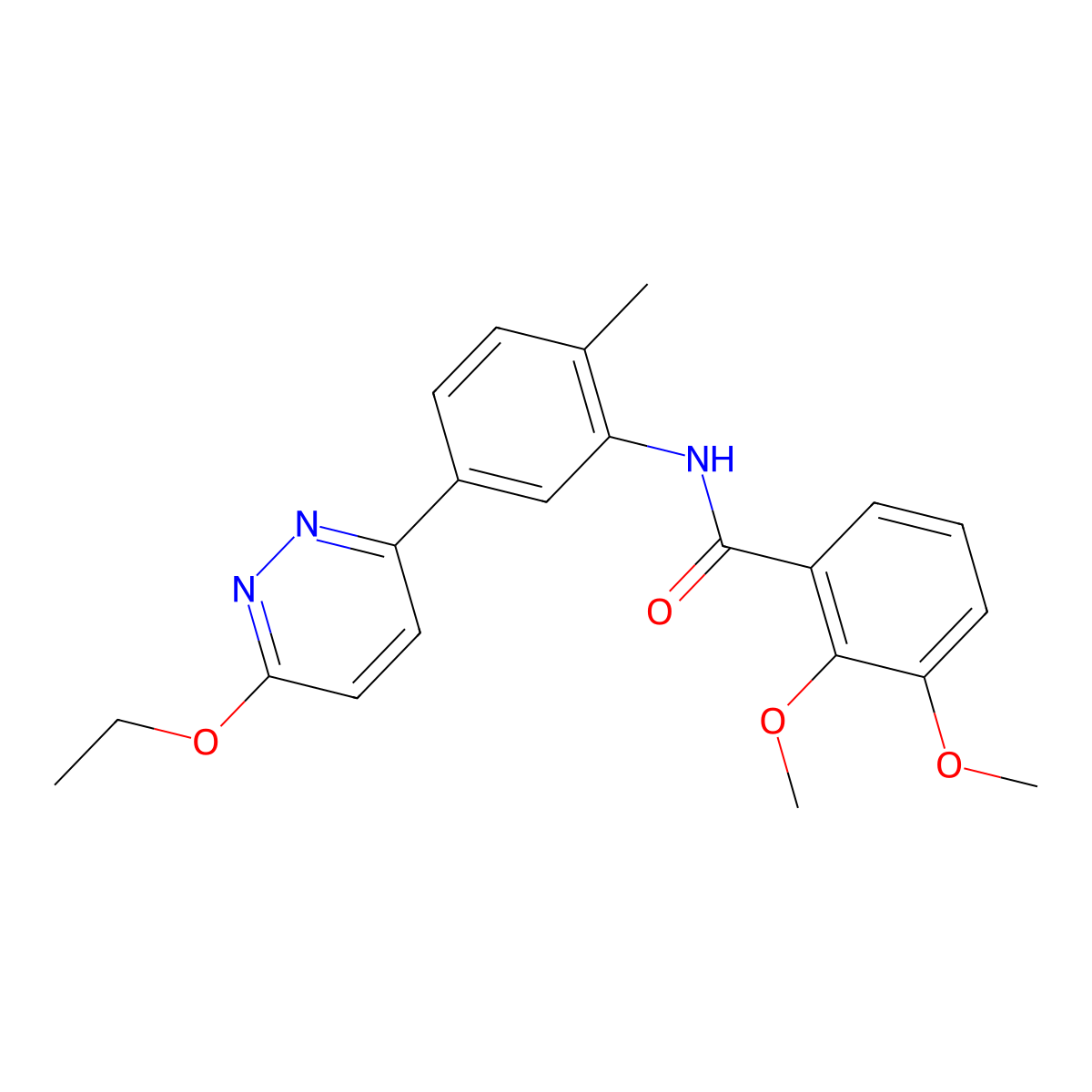 N-[5-(6-ethoxypyridazin-3-yl)-2-methylphenyl]-2,3-dimethoxybenzamide molecular structure, CAS 1021050-63-4