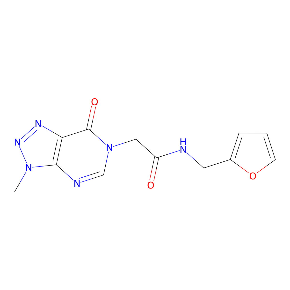 N-(furan-2-ylmethyl)-2-(3-methyl-7-oxo-3H-[1,2,3]triazolo[4,5-d]pyrimidin-6(7H)-yl)acetamide molecular structure, CAS 1021050-69-0