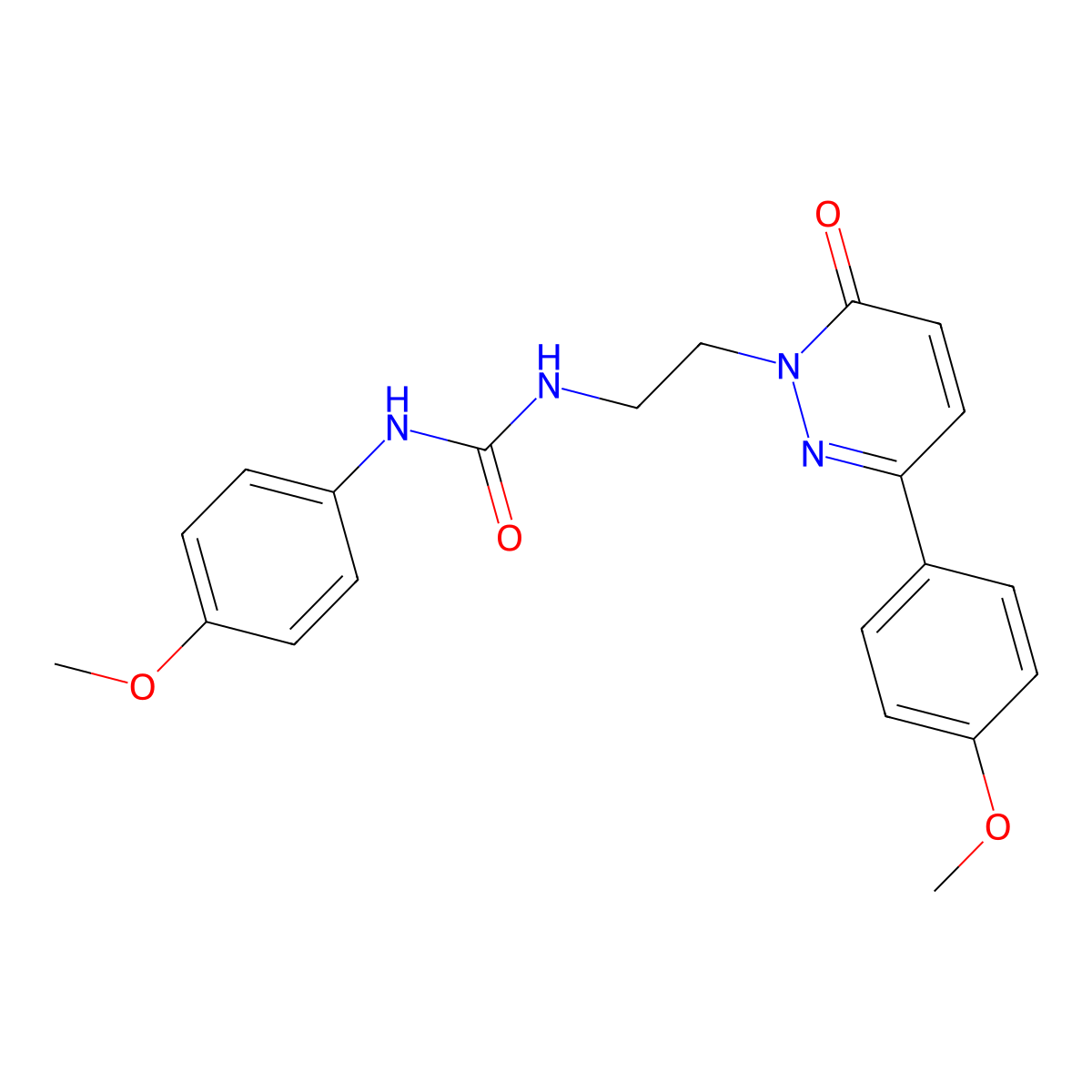 1-(4-methoxyphenyl)-3-(2-(3-(4-methoxyphenyl)-6-oxopyridazin-1(6H)-yl)ethyl)urea molecular structure, CAS 1021050-77-0