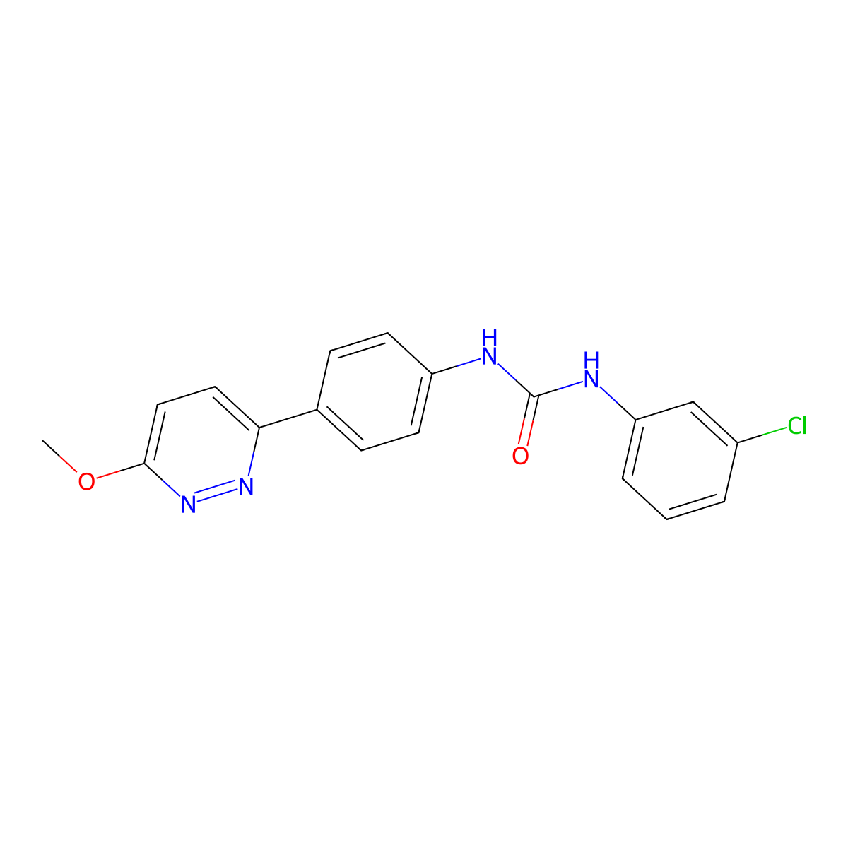 1-(3-Chlorophenyl)-3-[4-(6-methoxypyridazin-3-yl)phenyl]urea molecular structure, CAS 1021050-96-3