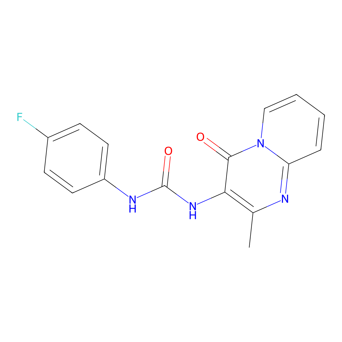 1-(4-fluorophenyl)-3-(2-methyl-4-oxo-4H-pyrido[1,2-a]pyrimidin-3-yl)urea molecular structure, CAS 1021051-66-0