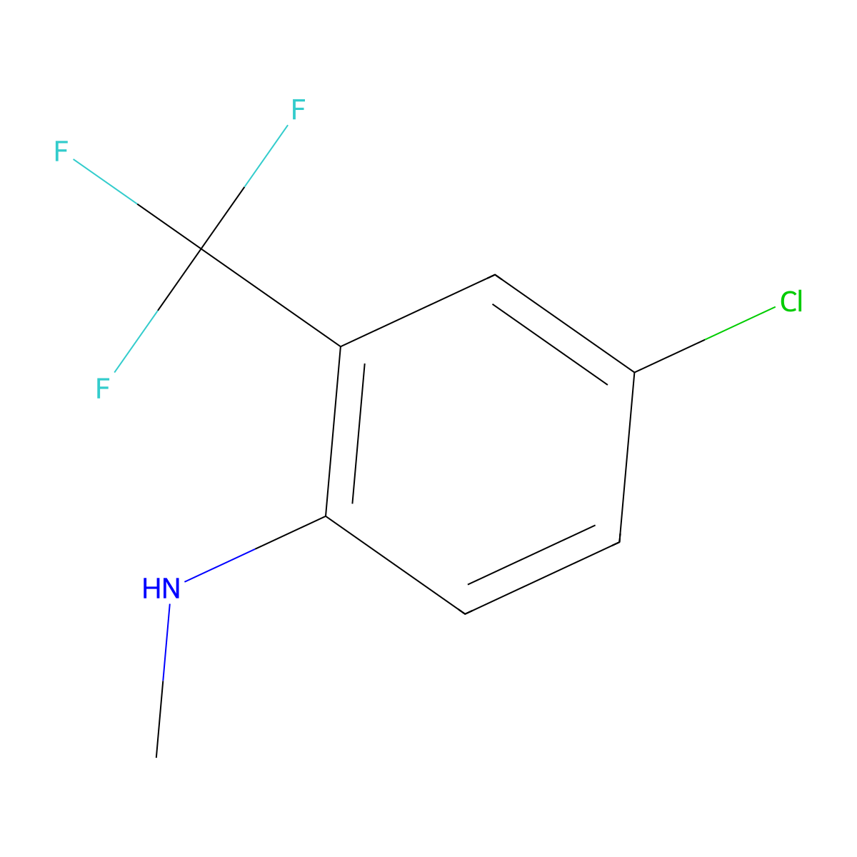 4-Chloro-N-methyl-2-(trifluoromethyl)aniline molecular structure, CAS 1021051-94-4