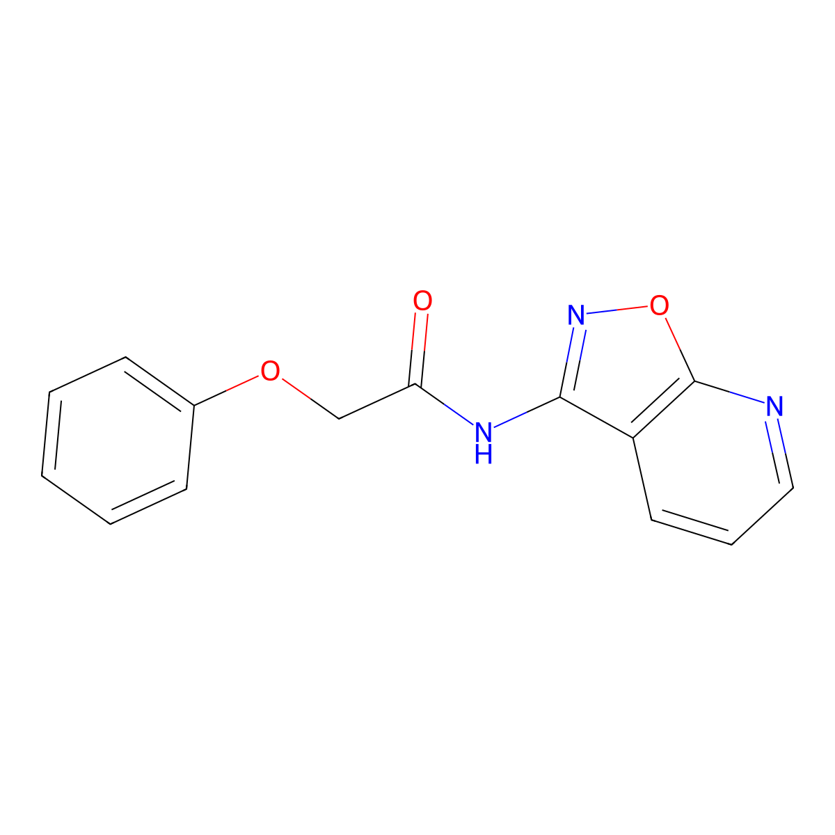 N-([1,2]oxazolo[5,4-b]pyridin-3-yl)-2-phenoxyacetamide molecular structure, CAS 1021052-42-5