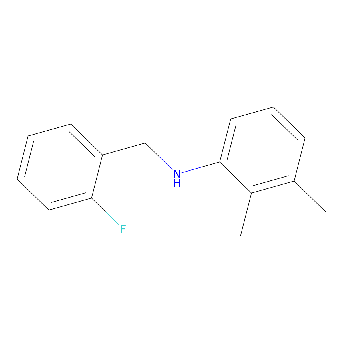 N-(2-Fluorobenzyl)-2,3-dimethylaniline molecular structure, CAS 1021054-26-1