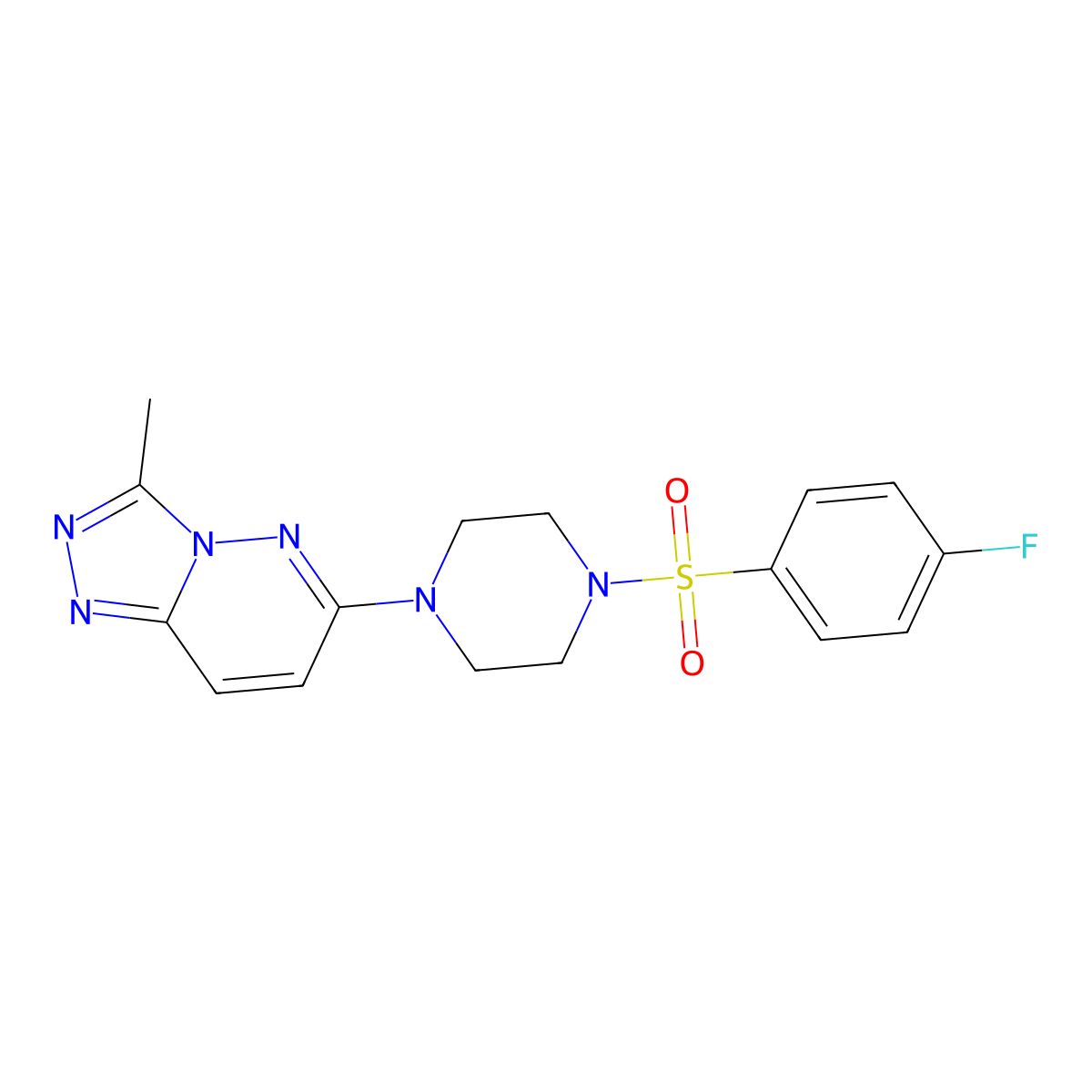 6-(4-((4-Fluorophenyl)sulfonyl)piperazin-1-yl)-3-methyl-[1,2,4]triazolo[4,3-b]pyridazine molecular structure, CAS 1021055-36-6