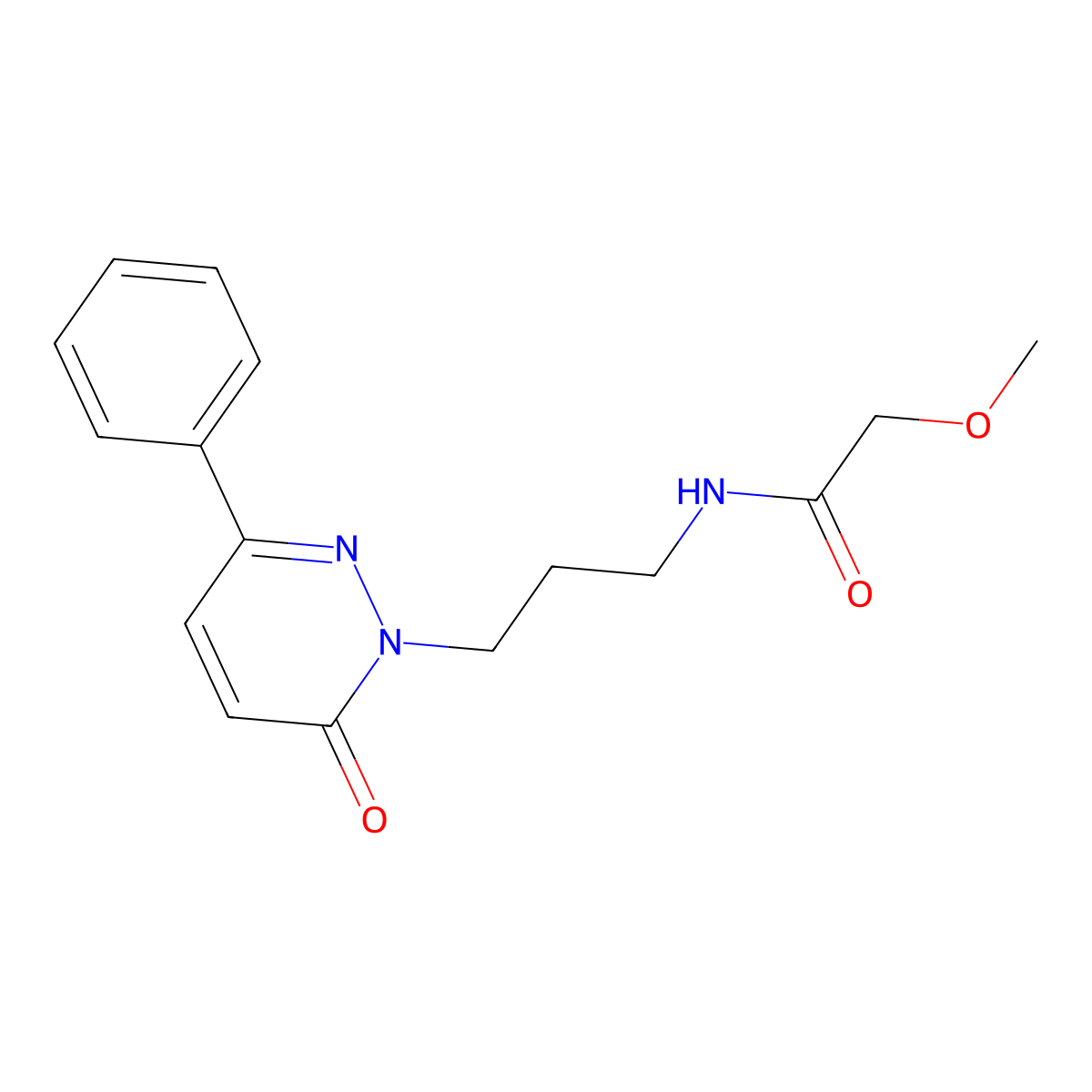 2-methoxy-N-(3-(6-oxo-3-phenylpyridazin-1(6H)-yl)propyl)acetamide molecular structure, CAS 1021056-31-4