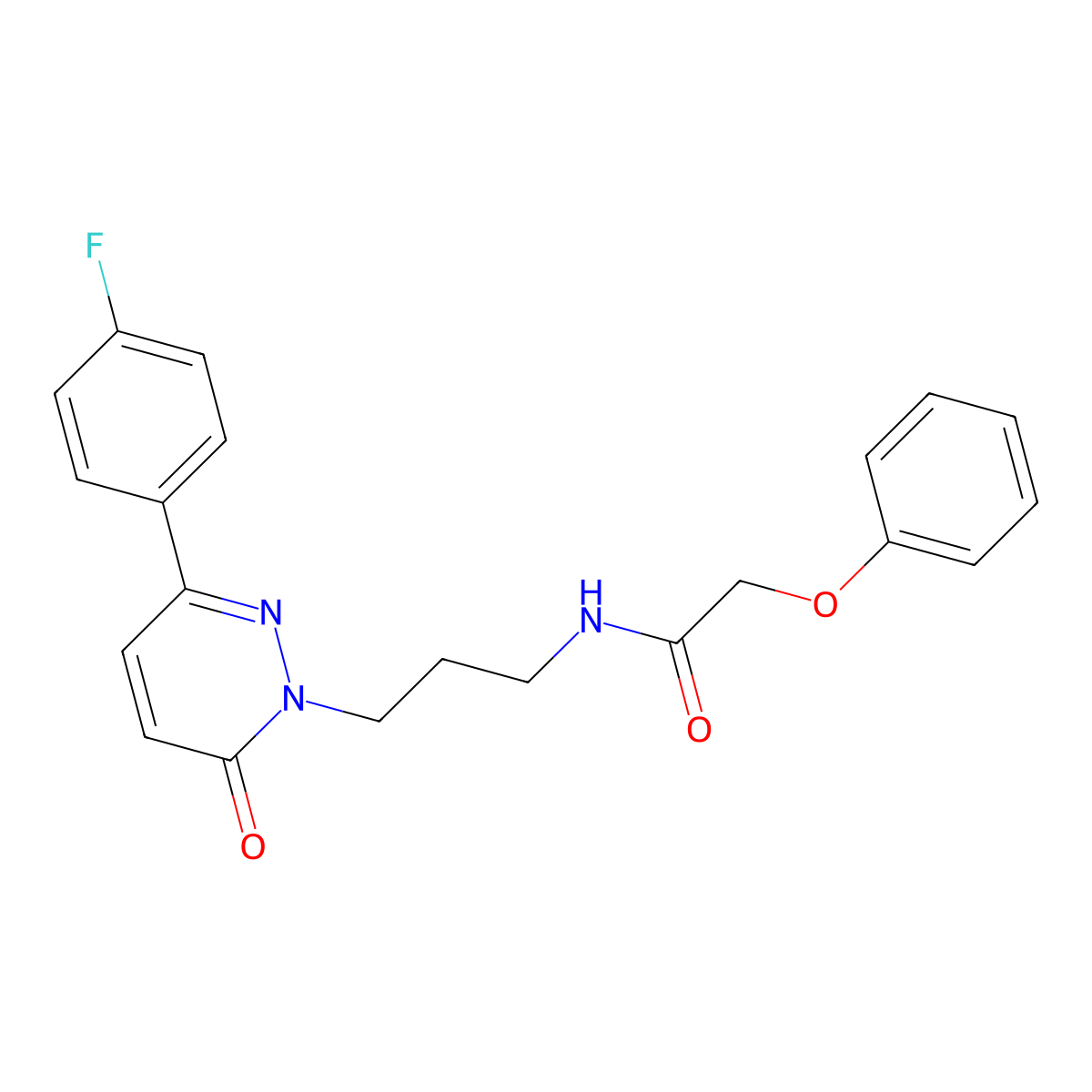 N-(3-(3-(4-fluorophenyl)-6-oxopyridazin-1(6H)-yl)propyl)-2-phenoxyacetamide molecular structure, CAS 1021056-50-7