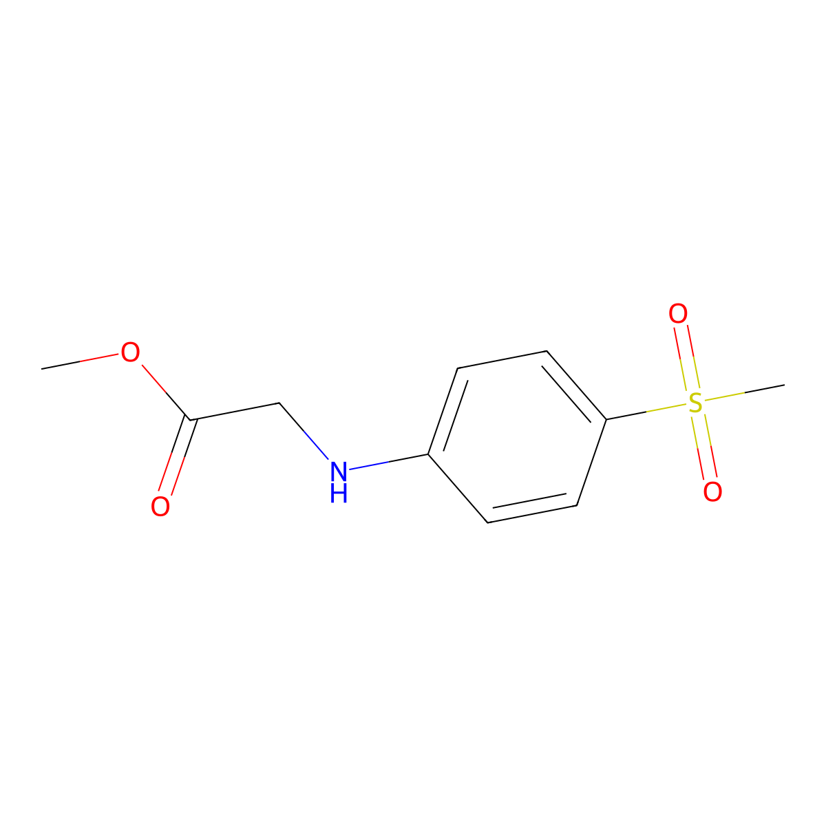 Methyl 2-[(4-methanesulfonylphenyl)amino]acetate molecular structure, CAS 1021057-19-1