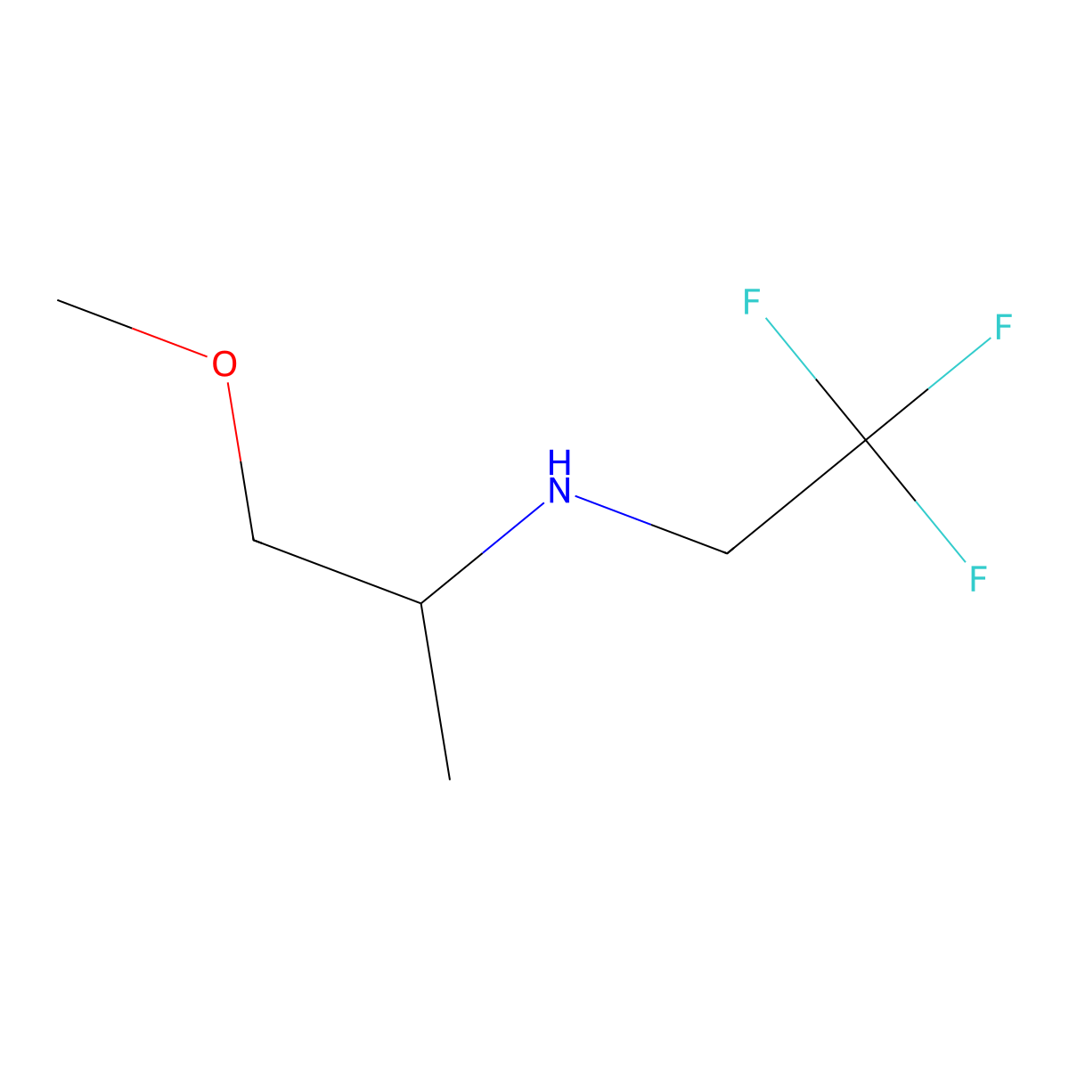 (1-Methoxypropan-2-yl)(2,2,2-trifluoroethyl)amine molecular structure, CAS 1021058-17-2