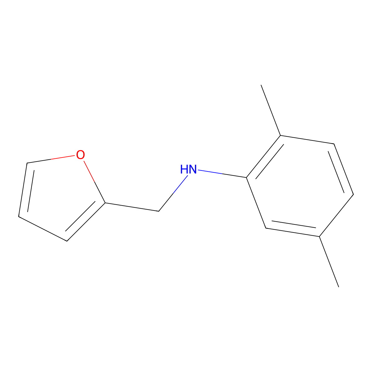 N-(2-Furylmethyl)-2,5-dimethylaniline molecular structure, CAS 1021058-39-8