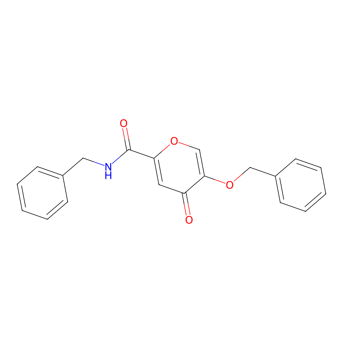 N-benzyl-5-(benzyloxy)-4-oxo-4H-pyran-2-carboxamide molecular structure, CAS 1021060-07-0