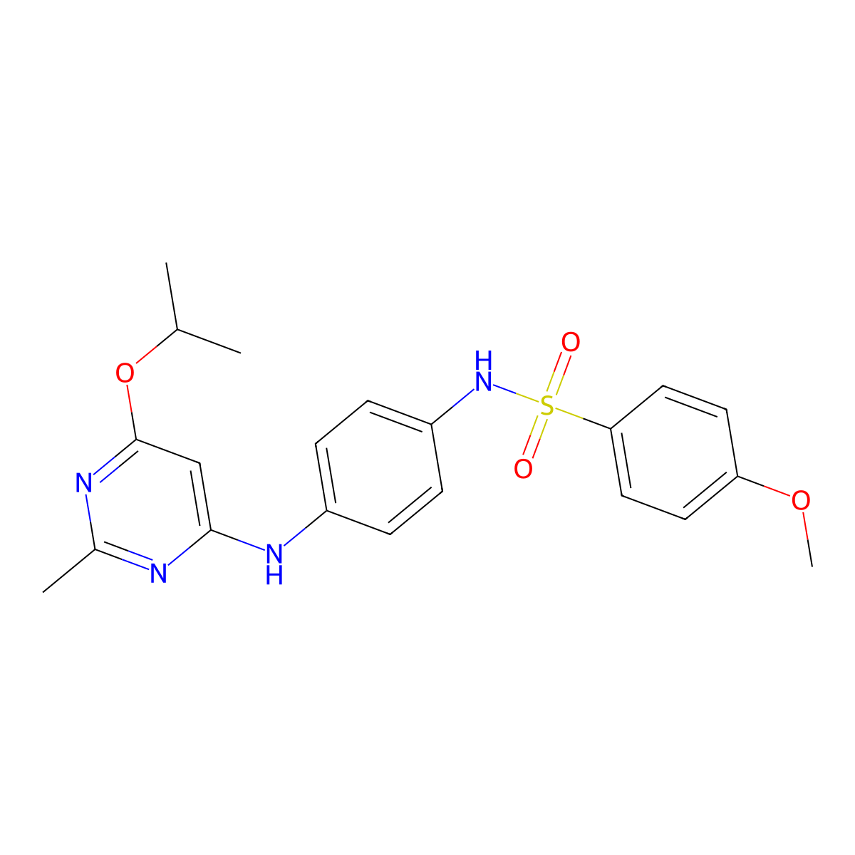 N-(4-((6-isopropoxy-2-methylpyrimidin-4-yl)amino)phenyl)-4-methoxybenzenesulfonamide molecular structure, CAS 1021060-09-2