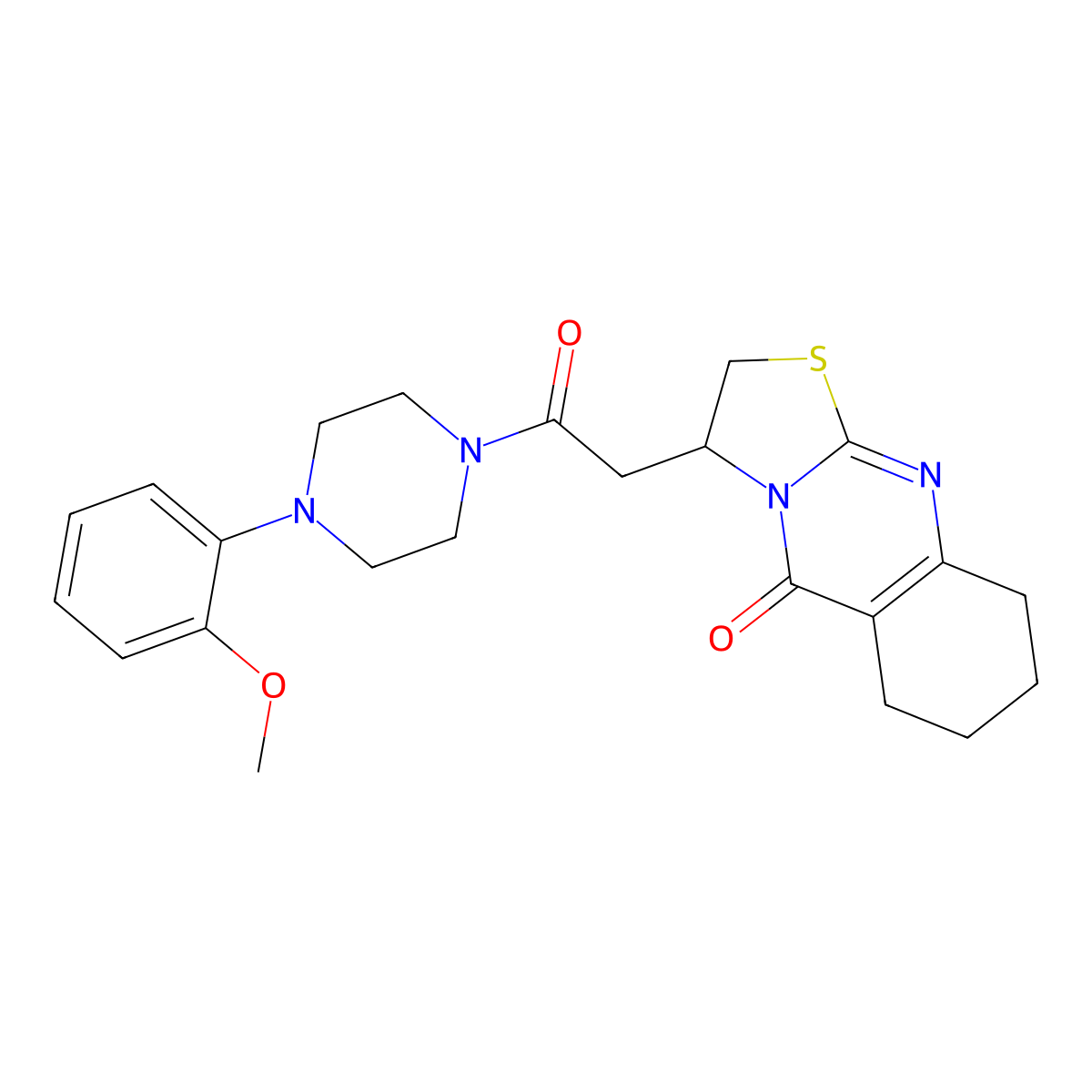 3-(2-(4-(2-methoxyphenyl)piperazin-1-yl)-2-oxoethyl)-6,7,8,9-tetrahydro-2H-thiazolo[2,3-b]quinazolin-5(3H)-one molecular structure, CAS 1021060-17-2