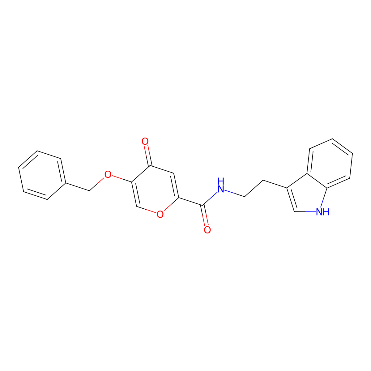 5-(benzyloxy)-N-[2-(1H-indol-3-yl)ethyl]-4-oxo-4H-pyran-2-carboxamide molecular structure, CAS 1021060-32-1