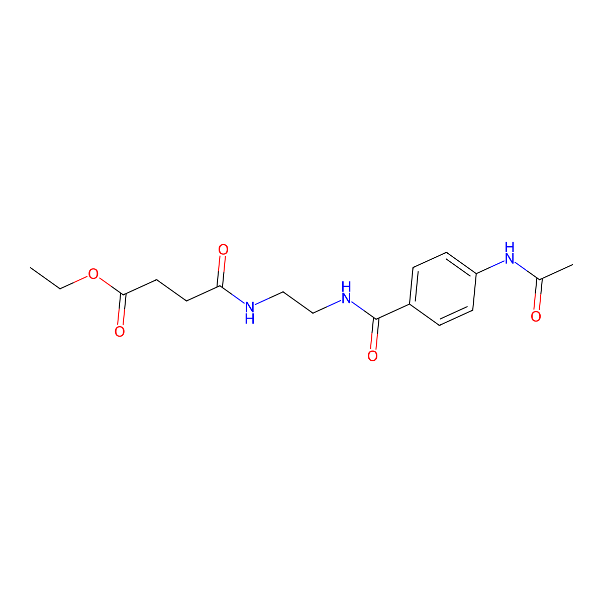 Ethyl 4-((2-(4-acetamidobenzamido)ethyl)amino)-4-oxobutanoate molecular structure, CAS 1021062-14-5
