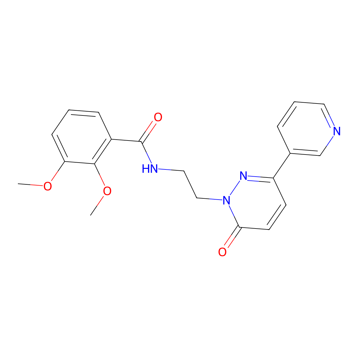 2,3-dimethoxy-N-(2-(6-oxo-3-(pyridin-3-yl)pyridazin-1(6H)-yl)ethyl)benzamide molecular structure, CAS 1021062-51-0