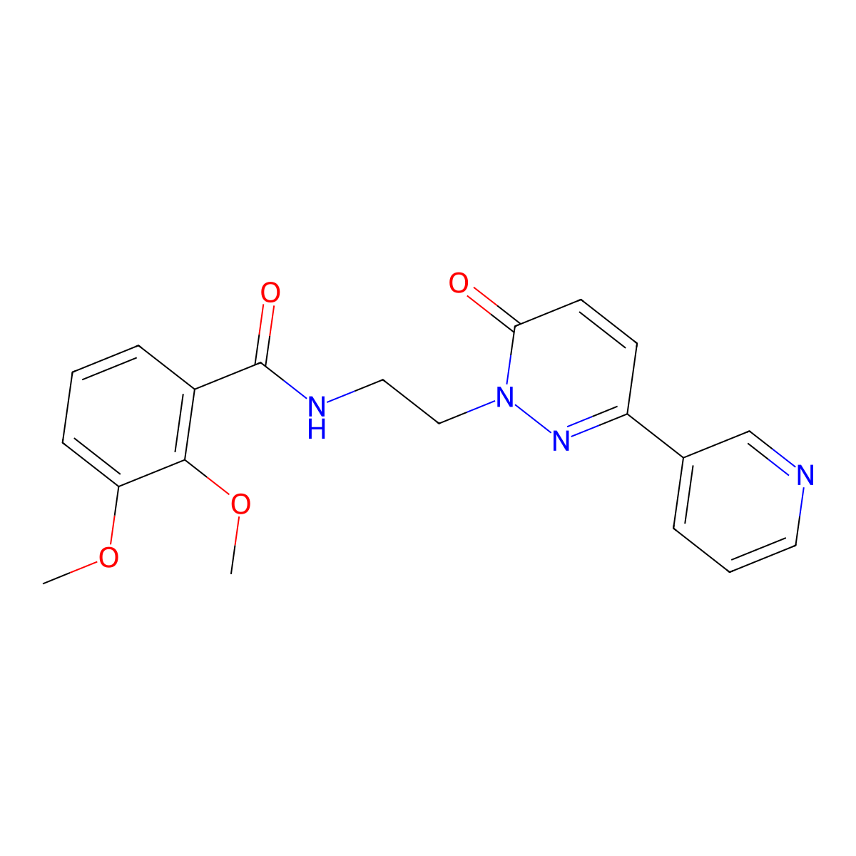 2,3-dimethoxy-N-(2-(6-oxo-3-(pyridin-3-yl)pyridazin-1(6H)-yl)ethyl)benzamide molecular structure, CAS 1021062-51-0