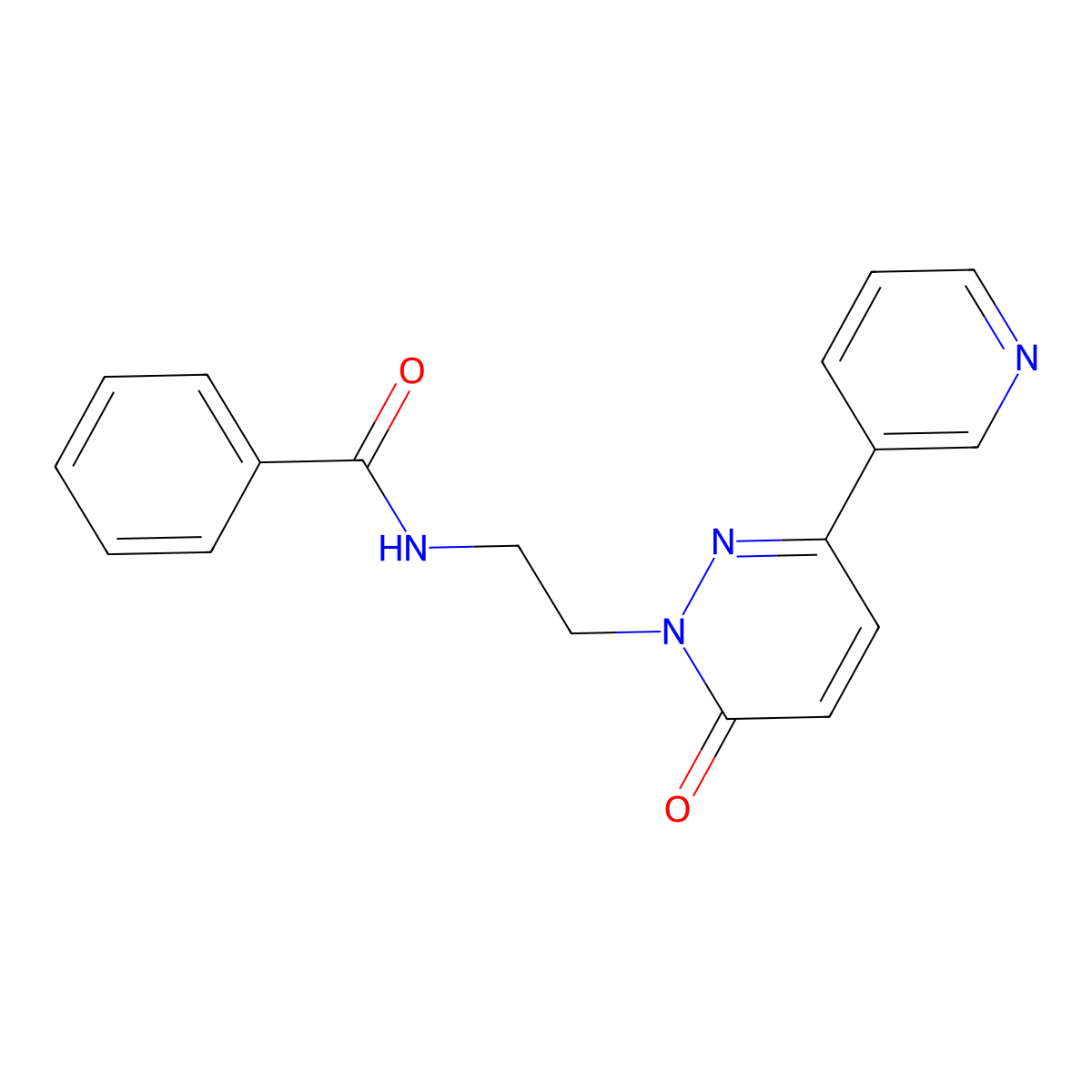 N-(2-(6-oxo-3-(pyridin-3-yl)pyridazin-1(6H)-yl)ethyl)benzamide molecular structure, CAS 1021062-53-2