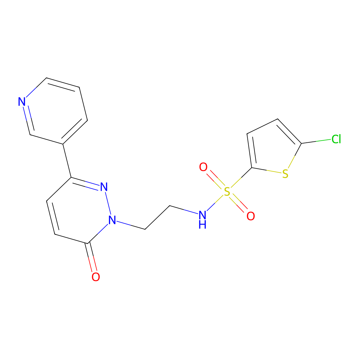 5-chloro-N-(2-(6-oxo-3-(pyridin-3-yl)pyridazin-1(6H)-yl)ethyl)thiophene-2-sulfonamide molecular structure, CAS 1021062-68-9