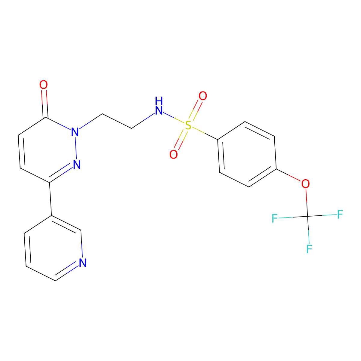 N-(2-(6-oxo-3-(pyridin-3-yl)pyridazin-1(6H)-yl)ethyl)-4-(trifluoromethoxy)benzenesulfonamide molecular structure, CAS 1021062-71-4