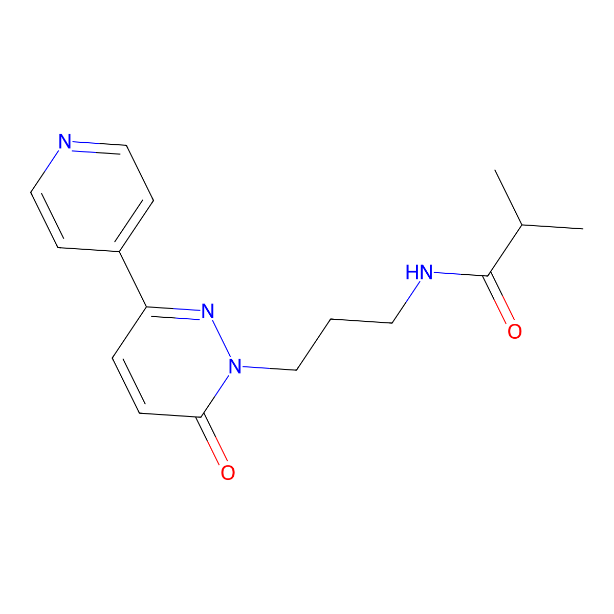 N-(3-(6-oxo-3-(pyridin-4-yl)pyridazin-1(6H)-yl)propyl)isobutyramide molecular structure, CAS 1021062-95-2